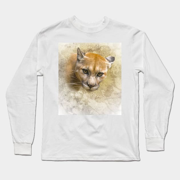 Mountain lion Long Sleeve T-Shirt by Guardi